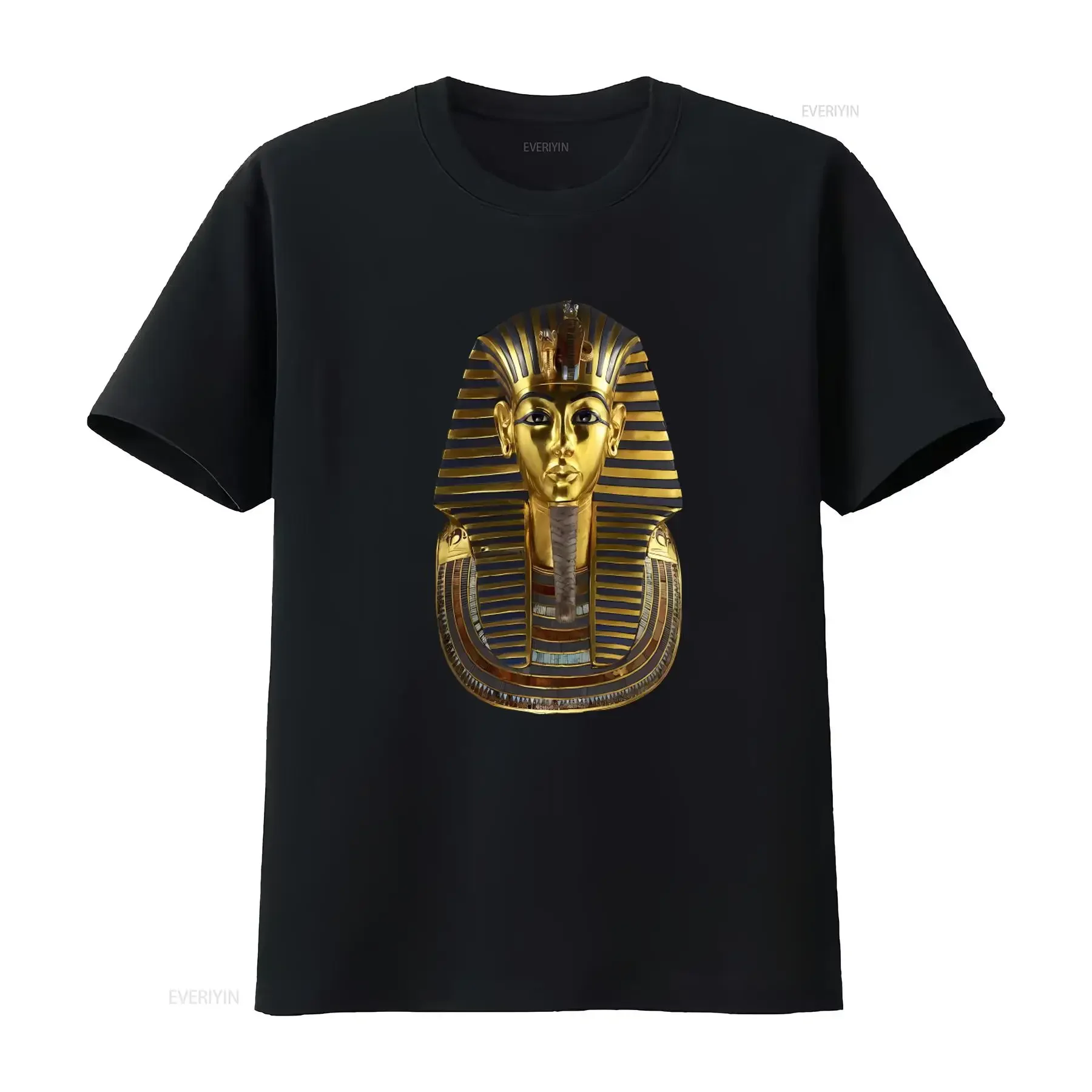Tutankhamun Pharaoh Sublimation Front Print Mummy Mask Egypt T Shirt vintage Washed Breathable Soft Stretched designer clothes