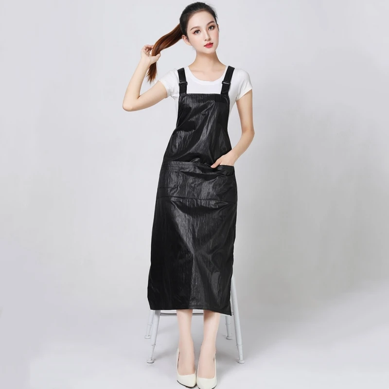 Salon Hairdressing Apron With Pocket Adjustable Straps For Nail Coffee Florist Pet Shop Hairdresser Waterproof Extended Apron