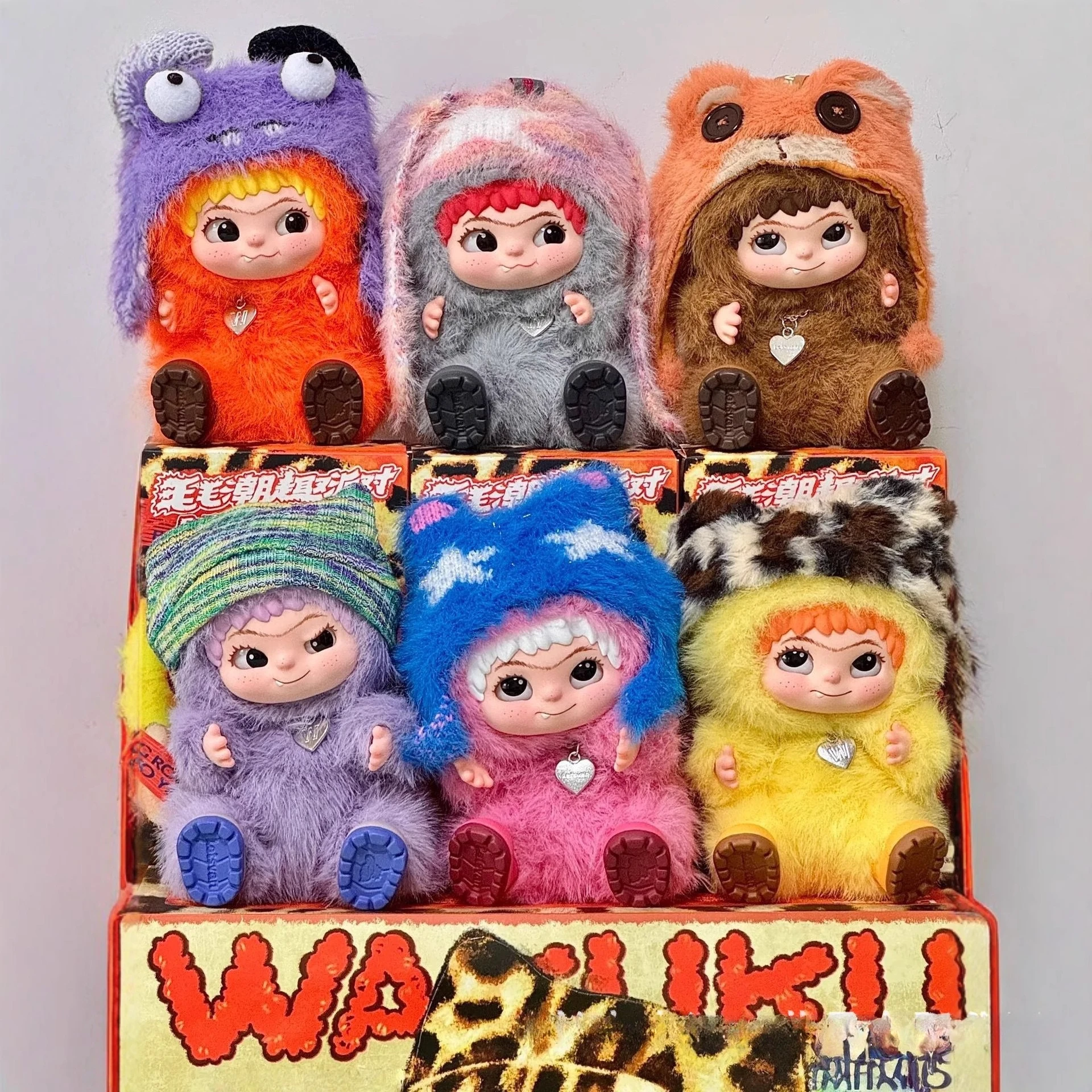 أفضل بائع لطيف WAKUKU الغضب العصرية سلسلة الحفلات صندوق أعمى حقيبة Wakuku قلادة ألعاب من نسيج مخملي دمية العصرية اللعب صندوق أعمى