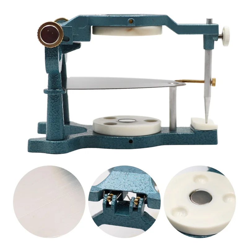 1 Buah Artikulator Gigi yang Dapat Disesuaikan untuk Memasang Model Gigi Pra-cetak, Artikulator Magnetik untuk Gigi Tiruan, Peralatan Laboratorium Gigi