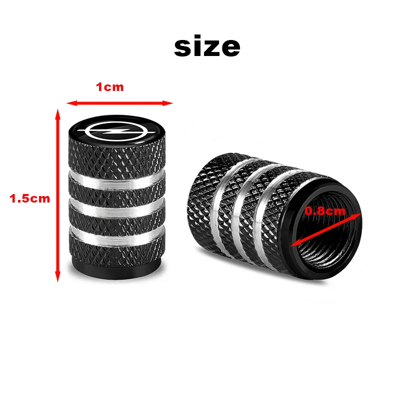 4PCS Metal Tire Valve Caps Car Tyre Dust Covers Accessories For Opel Astra j Insignia Astra g Corsa Zafira b Mokka Vivaro Meriva