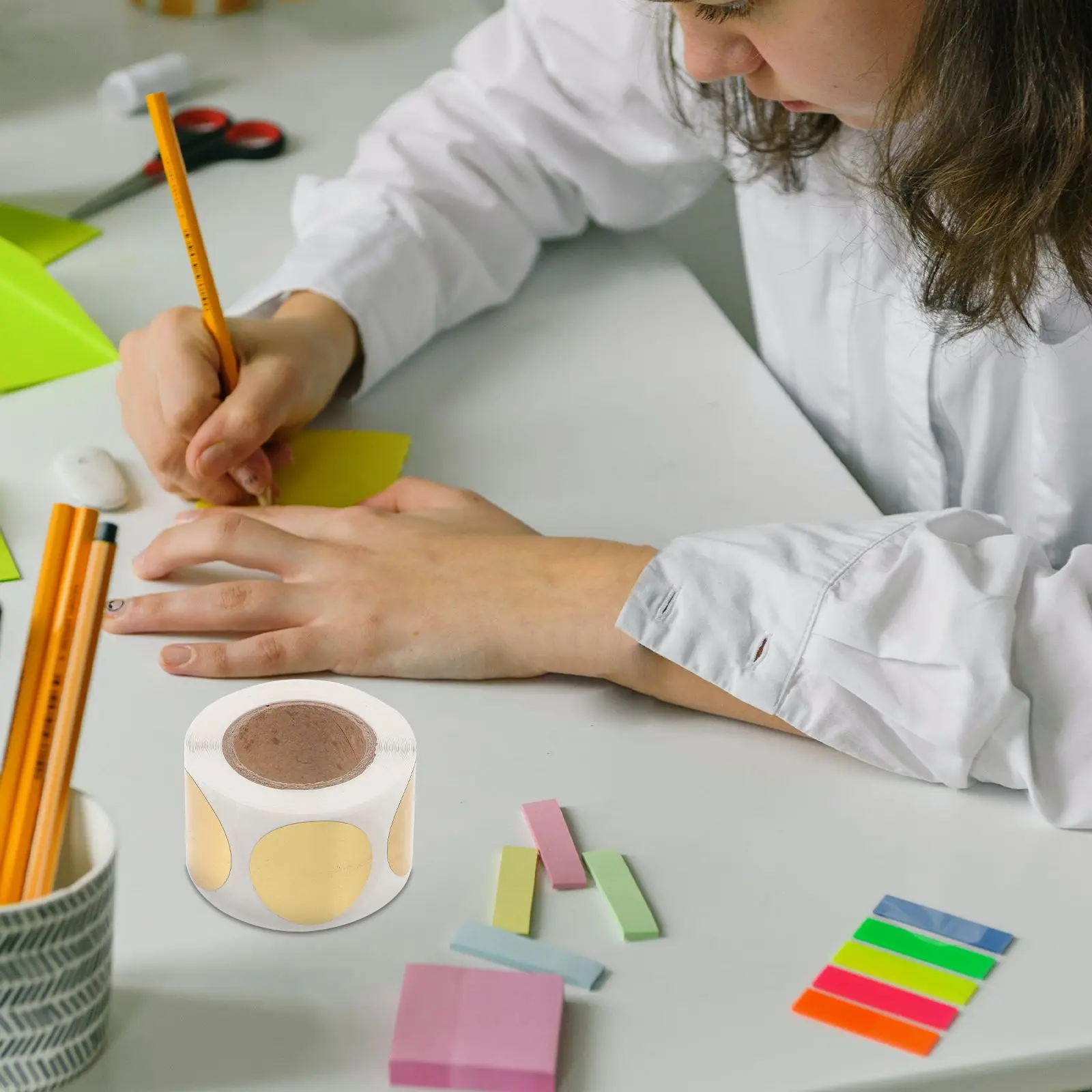 300 Round Scratch Off Stickers Self Adhesive PVC Labels Game Props Golden Personalized Cards Prizes Craft Project Class