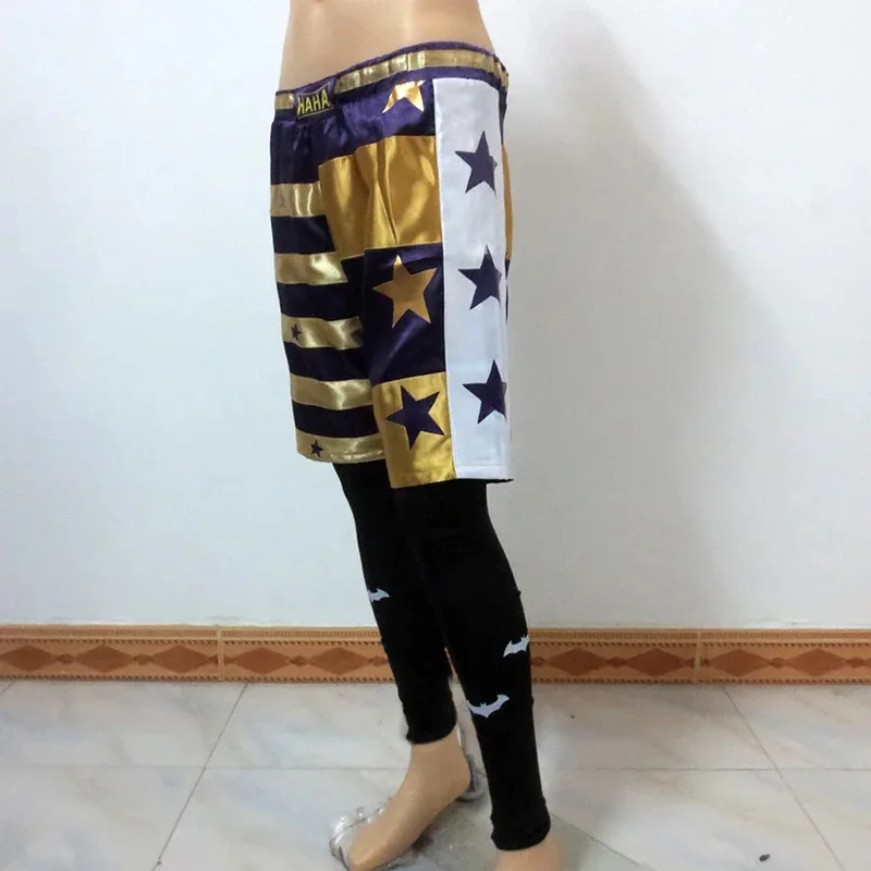 CyJared Leto Joker Cosplay Star Pants خارقة الزي الرسمي زي الهالوين عيد الميلاد مخصص أي حجم