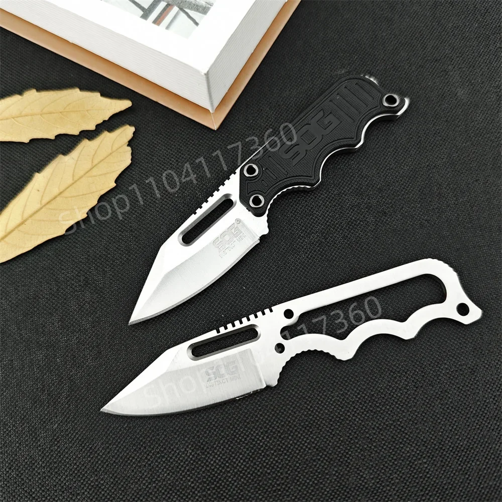 Mały nóż ze stałym ostrzem MINI nóż z brelokiem na szyję 5Cr15MoV ostrze G10/uchwyt stalowy Outdoor EDC Camping piesze wycieczki mały nóż
