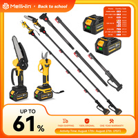 MELLWIN 200CM Telescoping Pole Brushless High Branch  Electric Chainsaw Scissors Garden Pruning Tool For Makita 18V Battery Pin