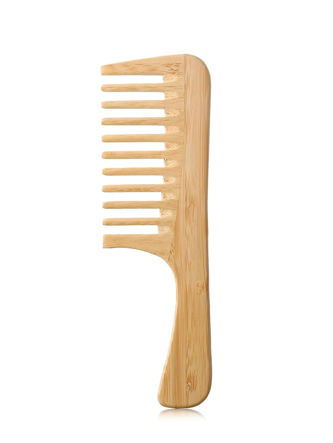 1 Stück/3 Stück handgefertigtes antistatisches Bambuskamm-Set, natürlicher Bambuskamm für Damen und Herren, Bartkämme aus Holz zum Aufteilen von Haarsträhnen & P – Detail 7