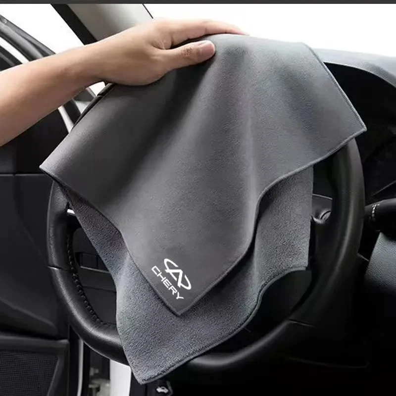 Double-sided suede cleaning towel For Chery TIGGO 3 4 5 Pro 8Pro Max MVM X22 DR3 Amulet Fora Fulwin T11 A1 A3 A5 car Accessories