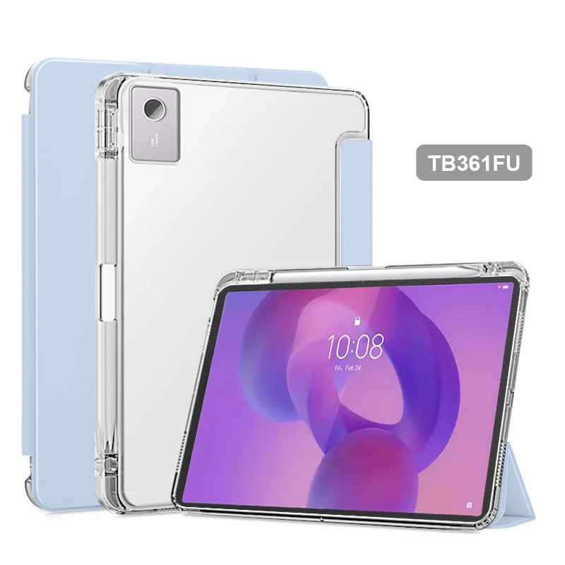 For Lenovo Idea Tab Plus 12.1 Case with Pen Holder PU Leaher TPU Back Stand Tablet Funda For Idea Tab Plus 12.1inch Case TB361FU