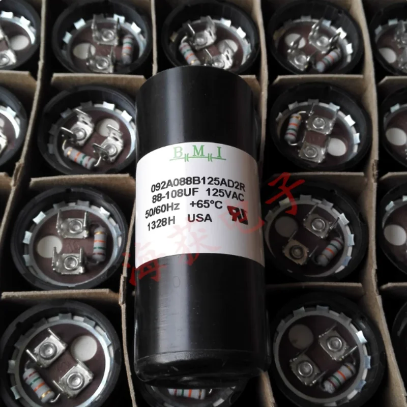 BMI 88-108UF 125VAC freezer refrigerator compressor starting capacitor 092A088B125AD2R in the United States