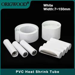 7mm ~ 150mm White 18650 Lipo Battery PVC Heat Shrink Tube Pack 1M ~ 20M Insulated Film Wrap Lithium Case Protection Cable Sleeve
