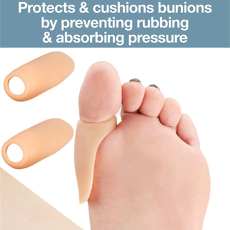 Pexmen 2/4 unidades protetor de joanete em gel almofadas e almofada para joanete para aliviar a dor no pé grande para esfregar e pressionar