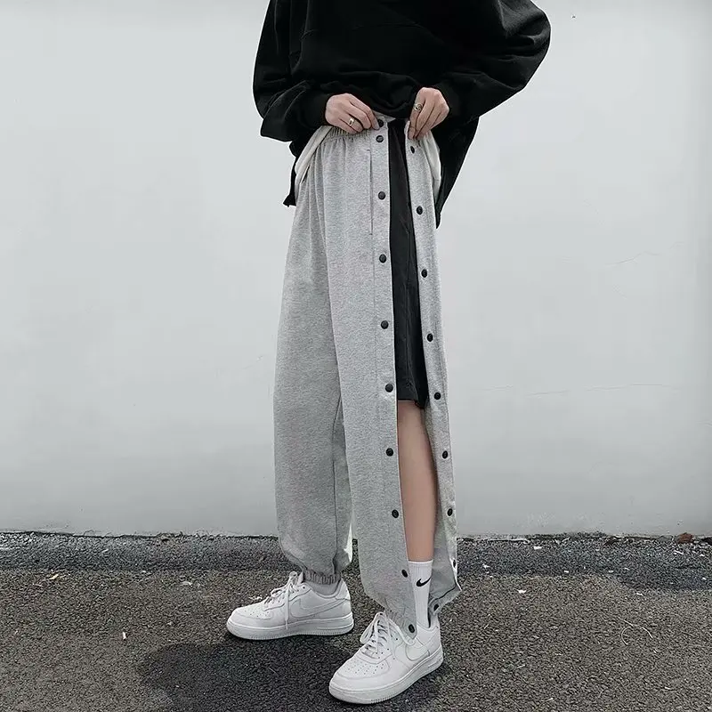 Autumn and Winter Slit Pants on Both Sides Easy to Wear and Take off Nursing Pants Paralysis Lng Elderly Leg Fracture Patie...