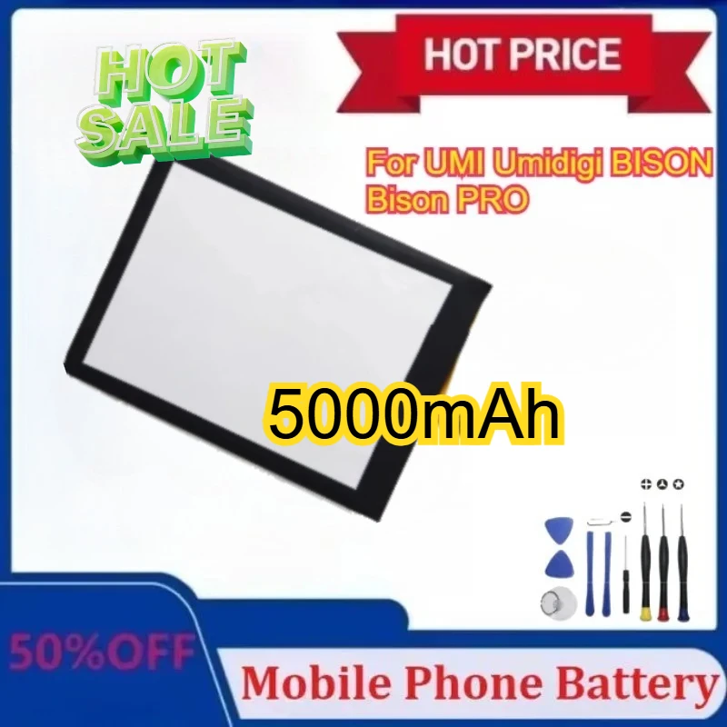 

Новый аккумулятор для мобильного телефона 3,87 В 5000 мАч для UMI Umidigi BISON/Bison PRO, сменные аккумуляторы для мобильных телефонов, высококачественные аккумуляторы