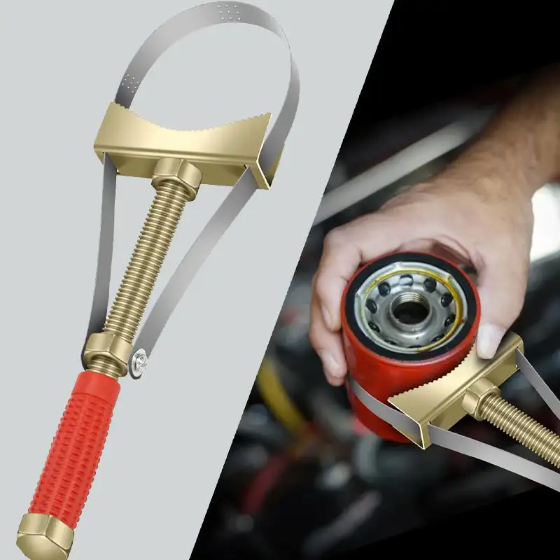 

Car Oil Filter Removal Tool Adjustable Hand Tools Steel Strap Wrench,Car Repair Tools