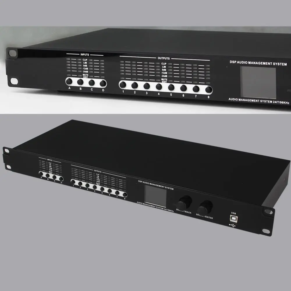 L48 Digital Audio Processor Most Cost-Effective Professional 4-in 8-out DSP Metal Audio Processor