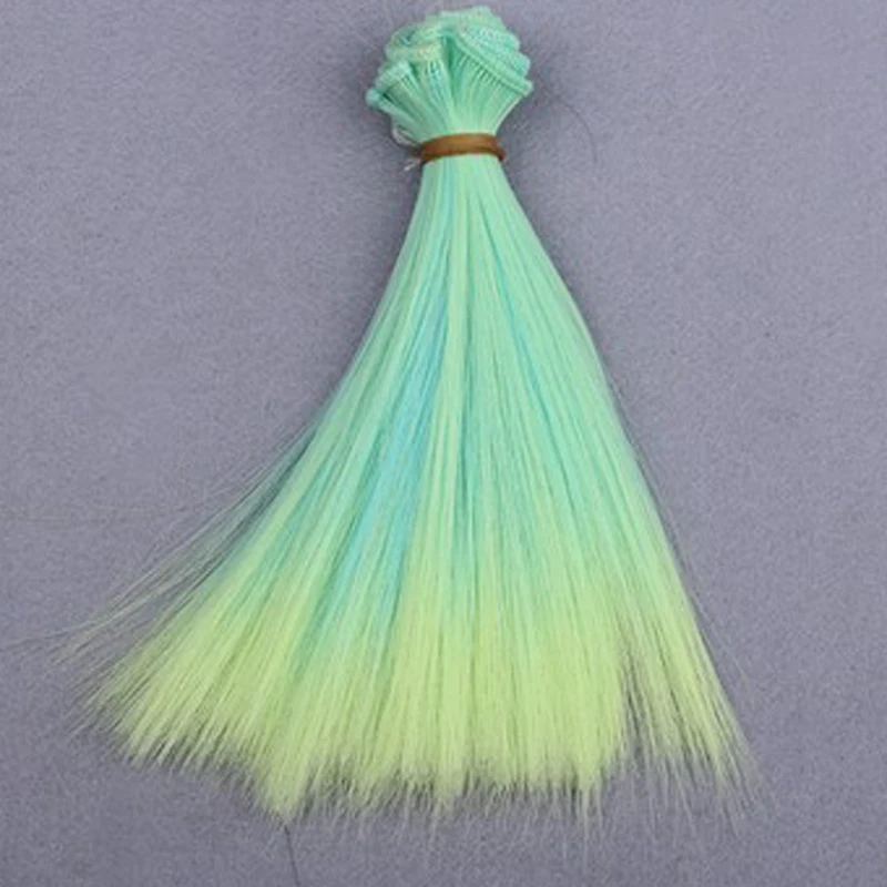 Cabelo Liso e Peruca para Bonecas Barbie, Cabelo DIY, BJD para Monster High, 15cm, Atacado, Frete Grátis