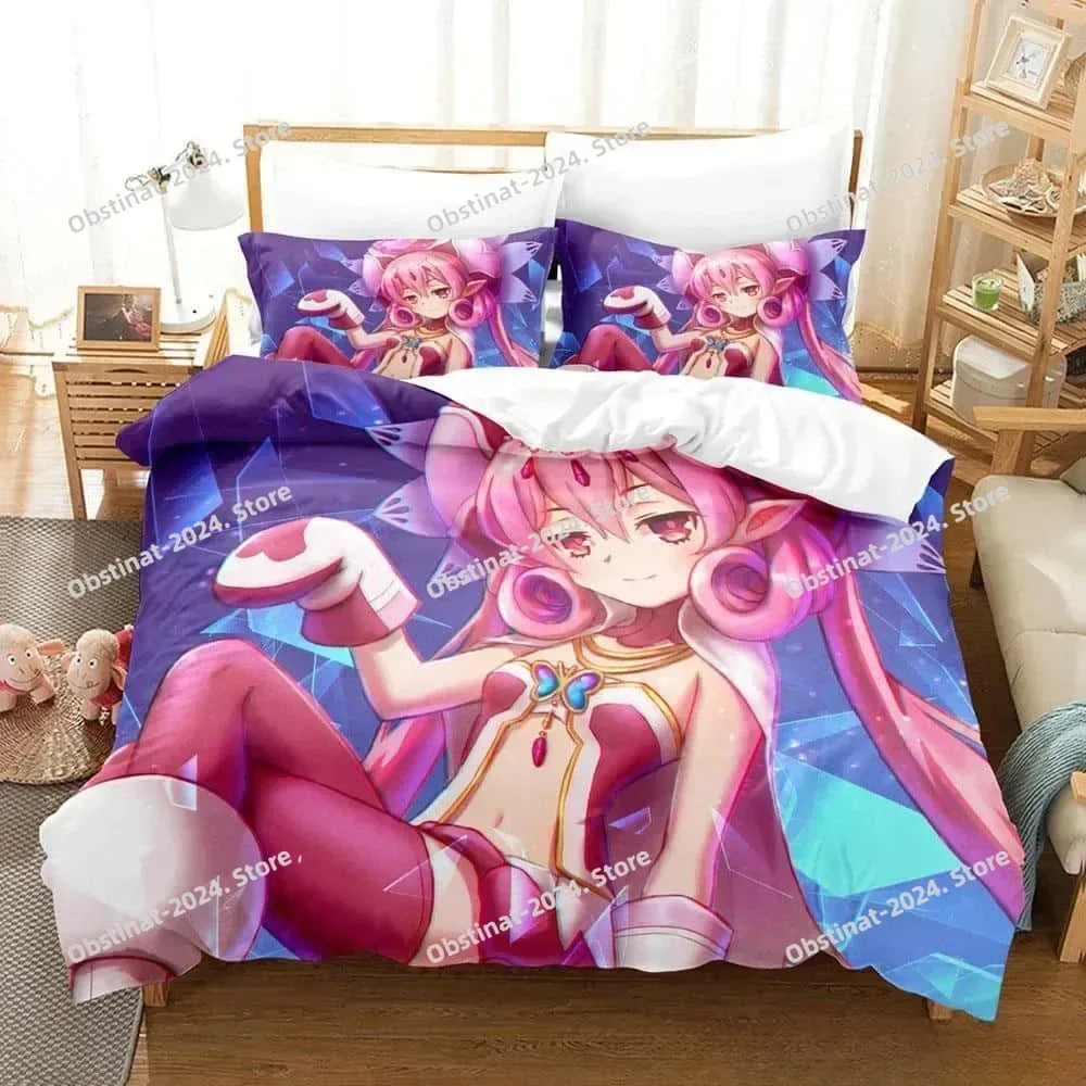 Anime Princess Connect! ReDive Neneka 3D Print Comforter Bedding Set,Duvet Cover Bed Set Quilt Cover Pillowcase,King Queen Size