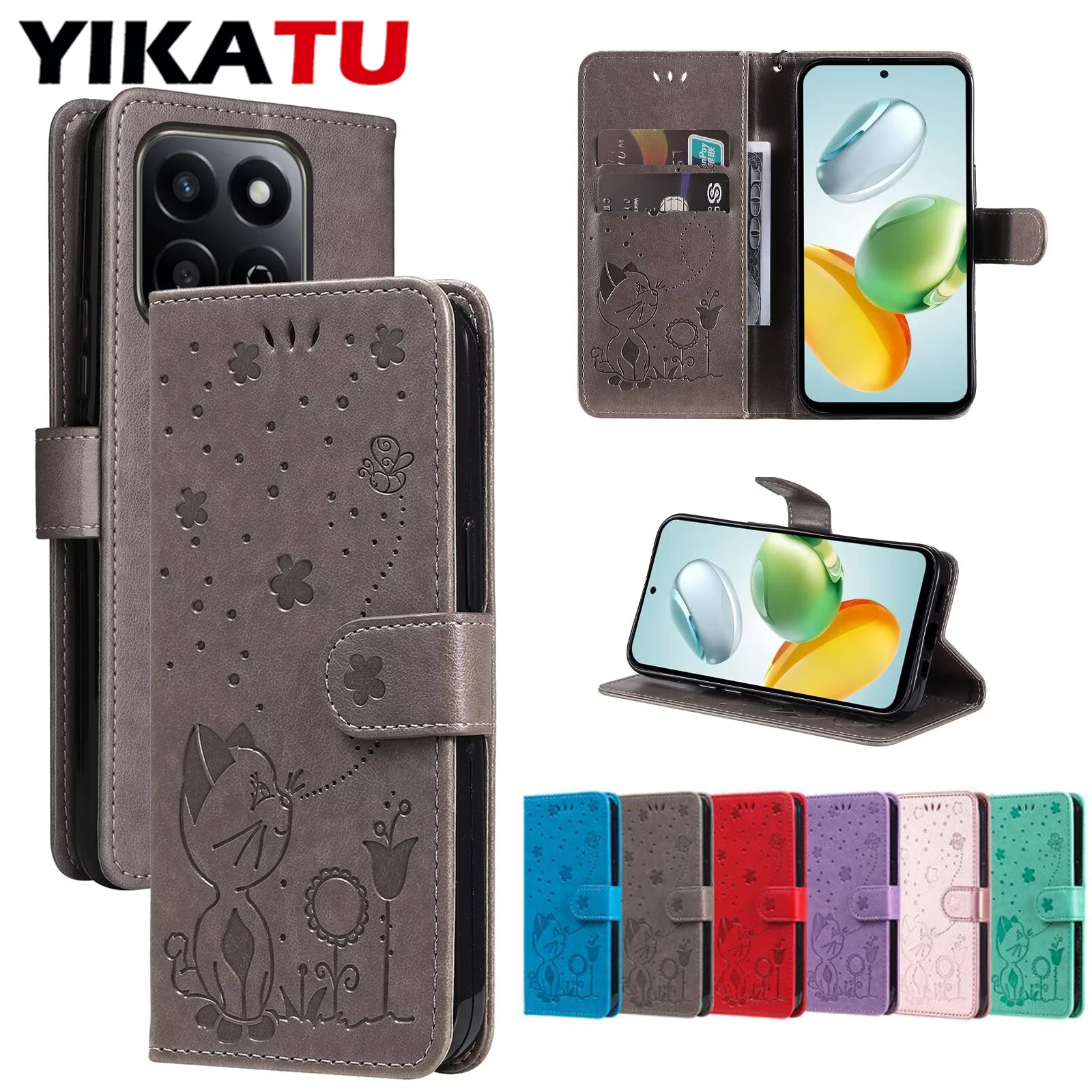 

For Huawei Honor X60 Pro 5G X50 X40 X30 X9C Smart 5G X9B X9A X9 X8C X8B X8A X8 4G X7C X7B X7A X7 X6B X6A X6 Wallet Leather Case