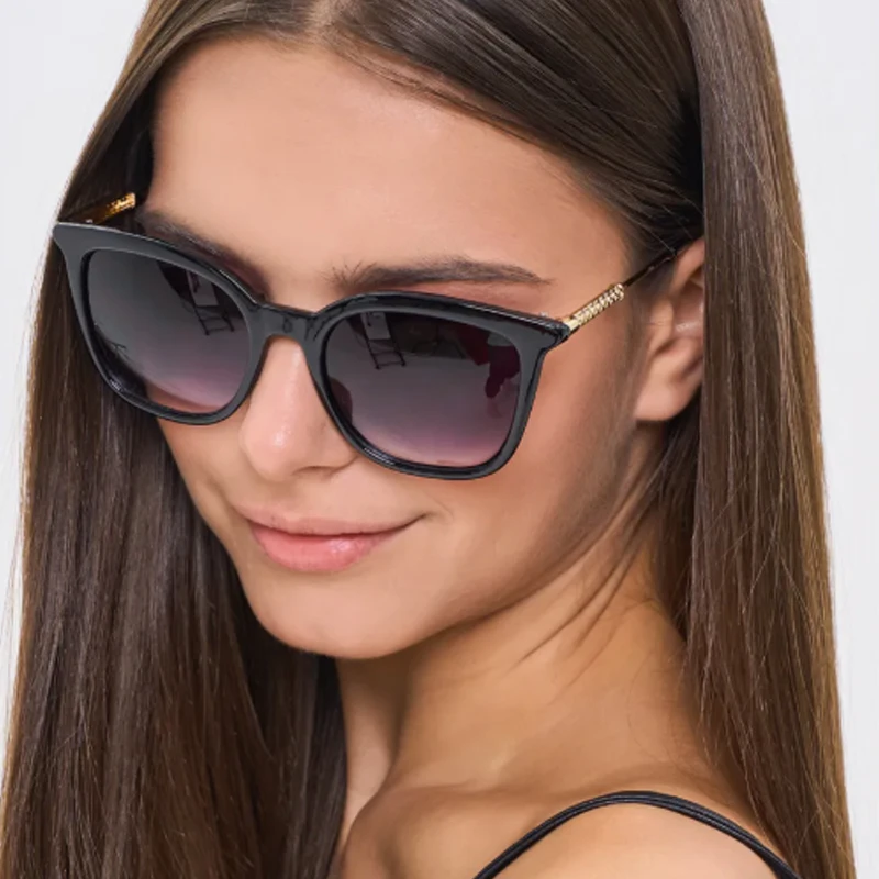 Schutzbrille 2/4 Stück klassische große quadratische Sonnenbrille Frauen Farbverlauf Sonnenbrille Legierung Rahmen Mode einfachen Stil Shades
