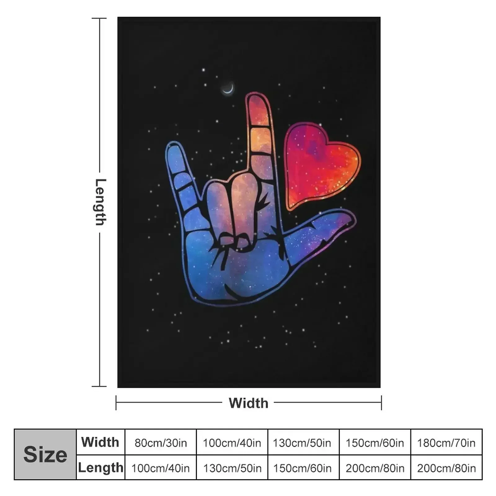 I love you in sign language Throw Blanket couch cozy soft plush fuzzy picnic outdoor blanket
