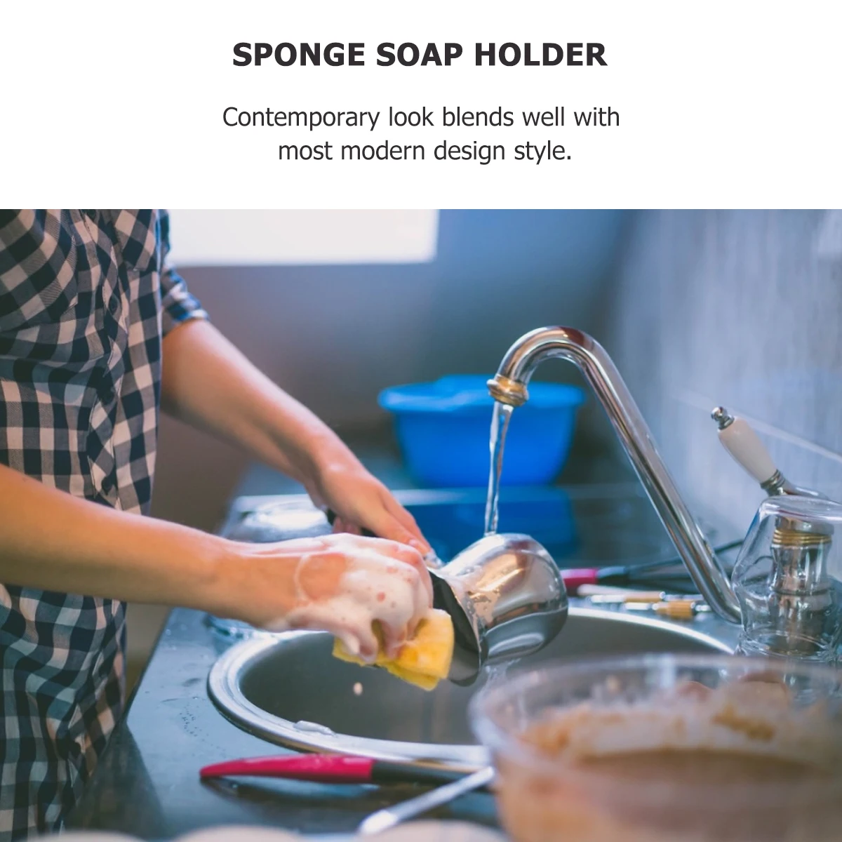 

Sink Drainer Rack Telescopic Tray Storage Holder for Kitchen Practical Sponge Soap Retractable