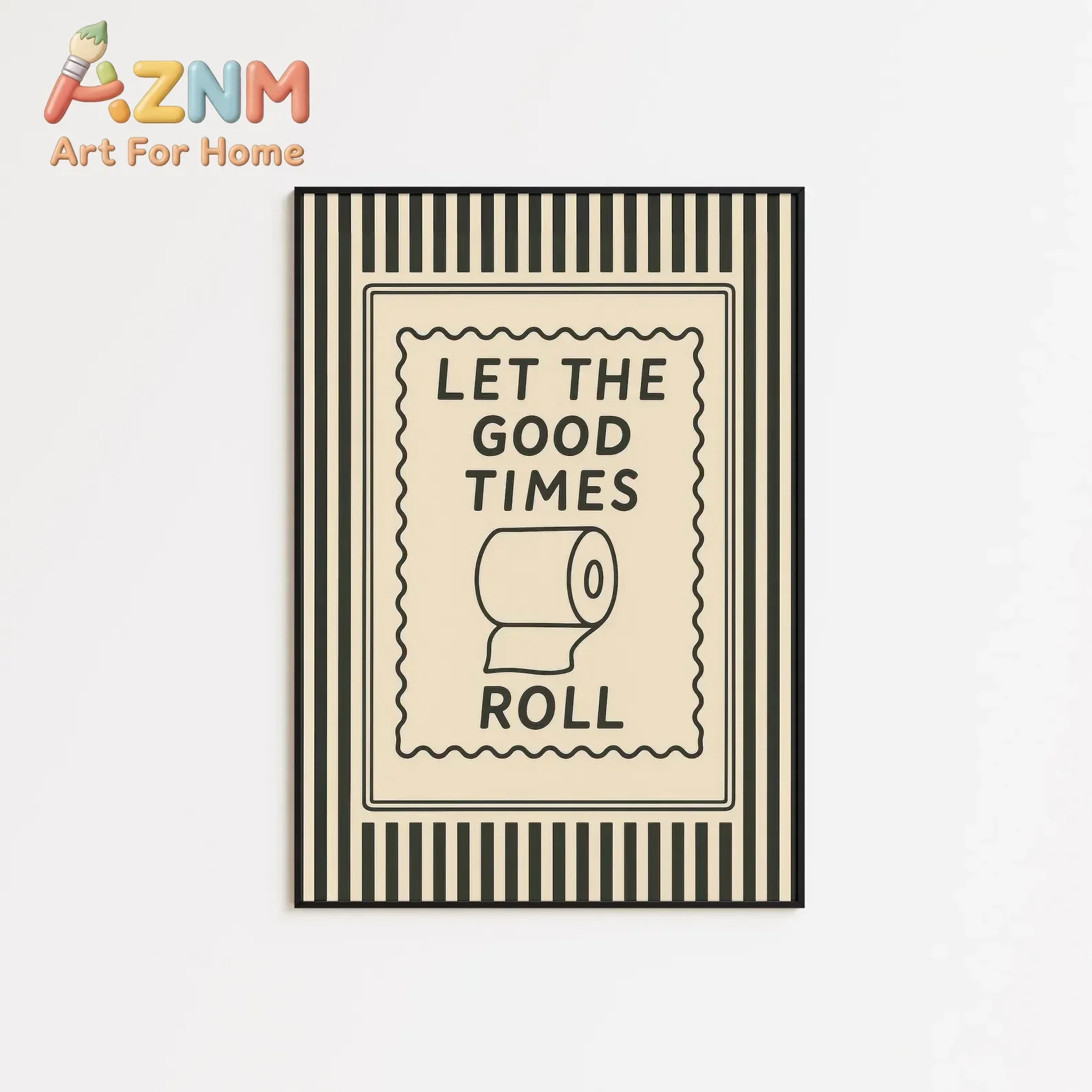 Let the Good times Roll Funny Bathroom Wall Art Decorative Giclee Print Unframed Poster Ideal for Home Decor
