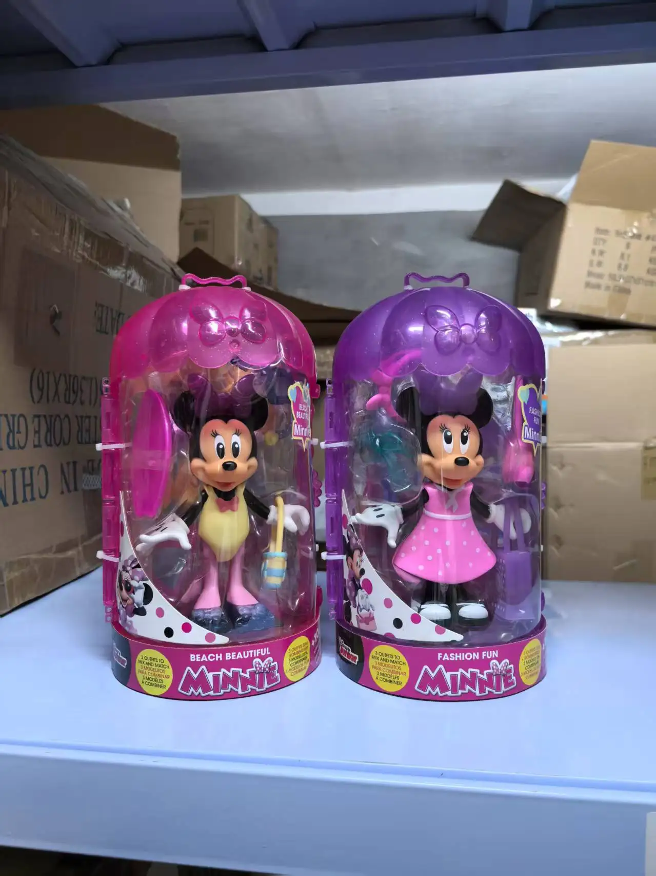 Disney Mickey Mouse Fashion Fun Minnie Beautiful Change Clothes Gifts Toy Model Anime Figures Collect Ornaments