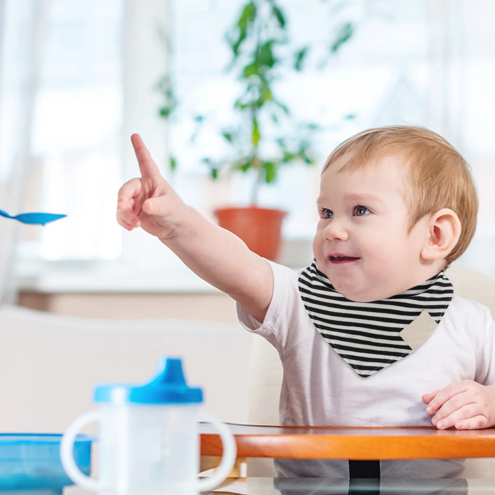 3Pcs Baby Bib Cotton Drool Towel Soft Absorbent Infant Feeding Burp Cloth Waterproof Saliva Towel Newborn Triangle Scarf Easy