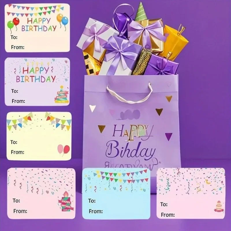 200 Sheets Festive Celebration Stickers Set Birthday Xmas Gift Tags Party Labels for Kids Adults Crafts Scrapbooking Decor