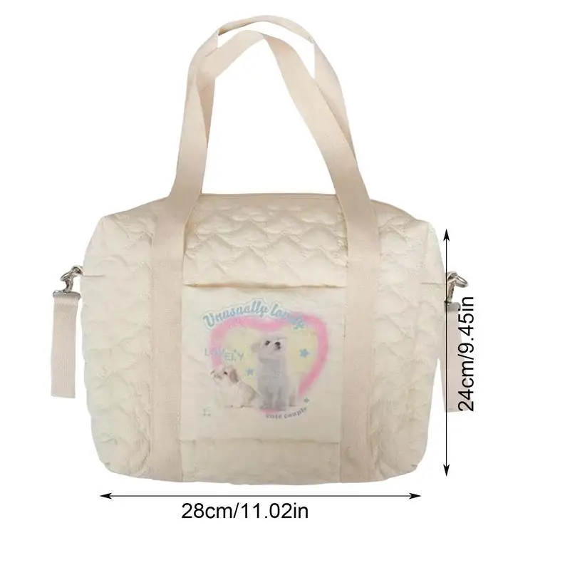 Borsa per pannolini per la cura del bambino borsa a tracolla per mummia portatile ricamo trapuntato passeggino organizzatore per pannolini borse grandi