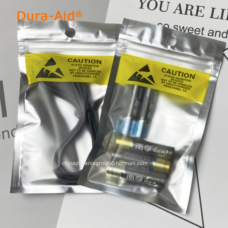 

100Pcs Aluminum Foil Battery ESD Electronic Component Cable Packaging Anti-Static Self Sealing Shielding Bag Frosted Translucent