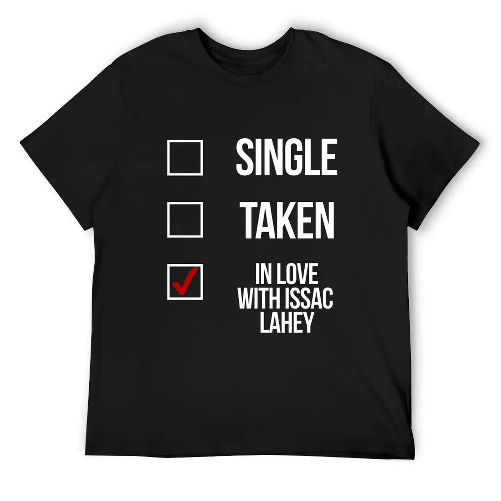 

Single, Taken, In love with Issac Lahey-- White T-Shirt oversized t shirt blue archive men clothing