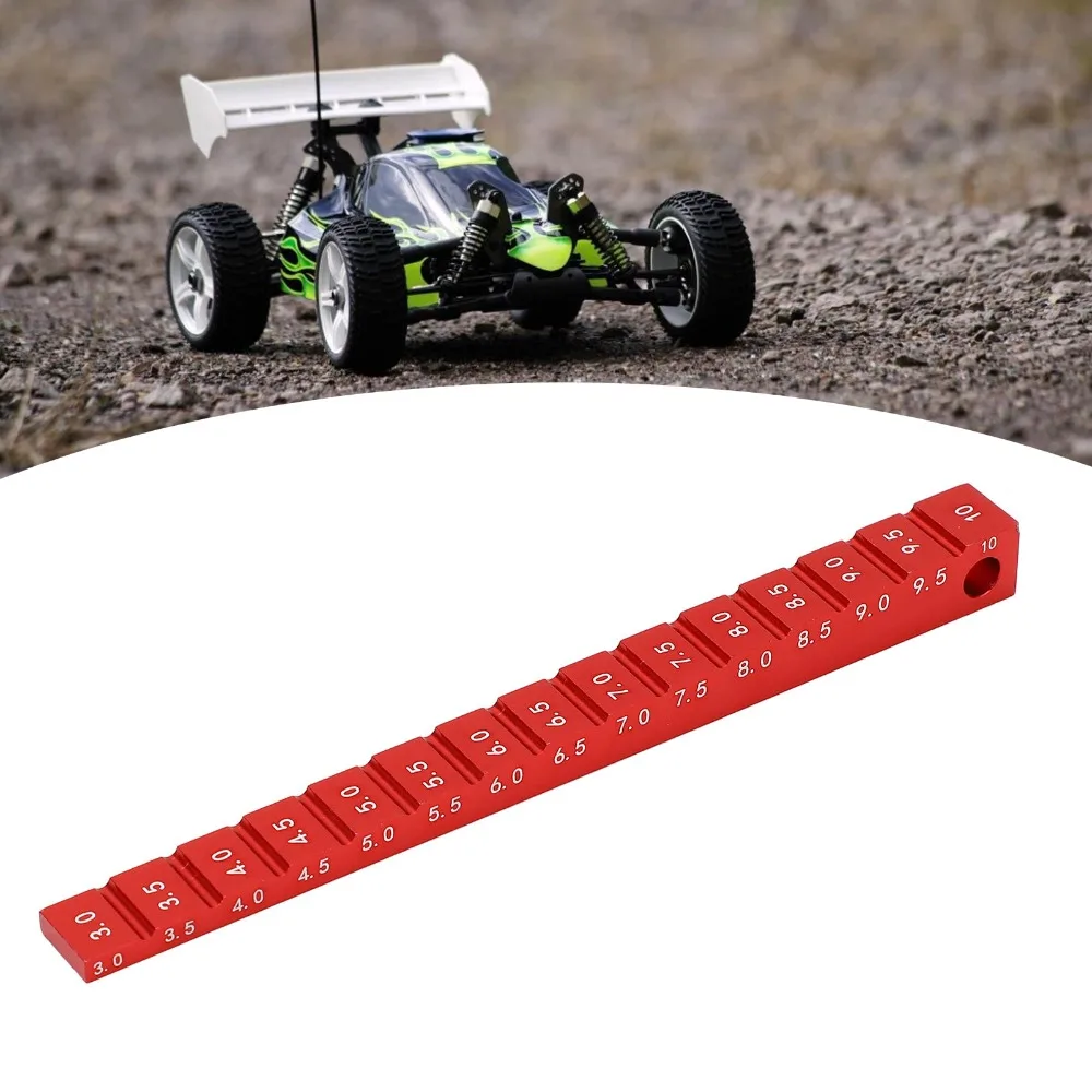 2 Pcs Aluminum Alloy Ride Height Gauge 3‑10mm With Clear Scale Chassis Ride Height Gauge RC Ride Height Gauge Measure RC Car