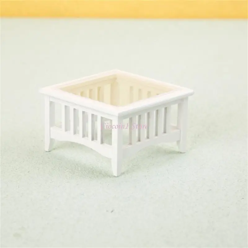 

Y1UB 1:12 Scaled Mini Tea Table Dollhouse Wooden Furniture Model Dollhouse Accessory