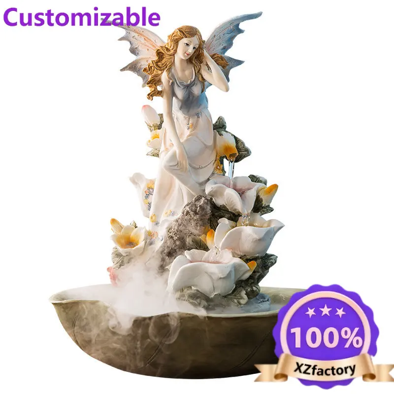 Factory Direct 2026 Wedding gift creative European TV cabinet living room home decoration flowing water fountain ornament housew
