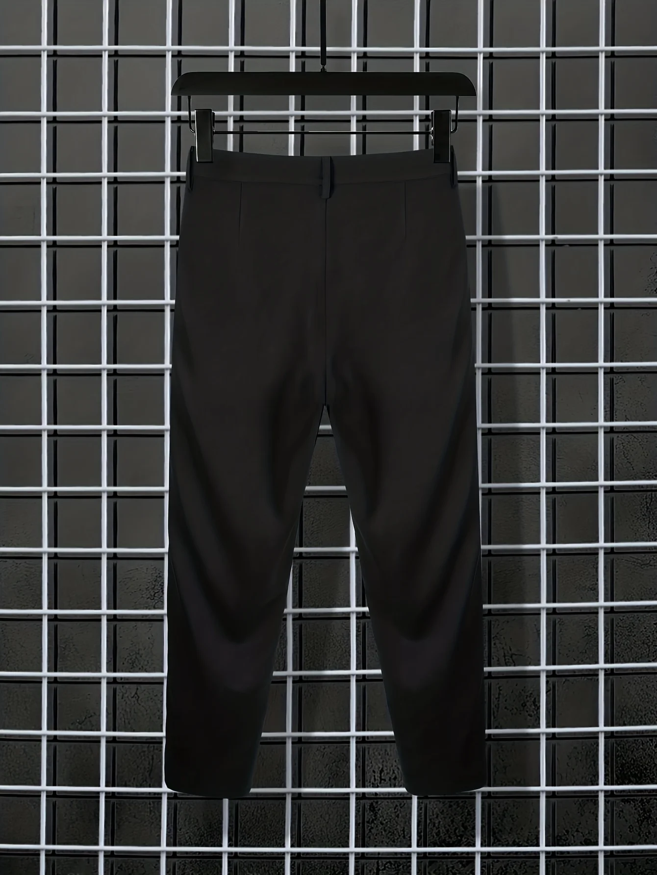 Plus Size Anti-Wrinkle Polyester Men's Dress Pants Loose Straight Leg Trousers Multiple Pockets Business Office Interview Commut