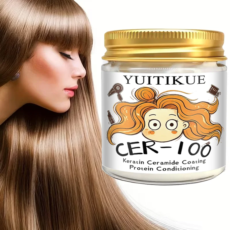 YUITIKUE CER100 Protein Hair Mask Keratin Ceramide Conditioning Cream Smooth Repair Dry Frizzy Damaged Hair