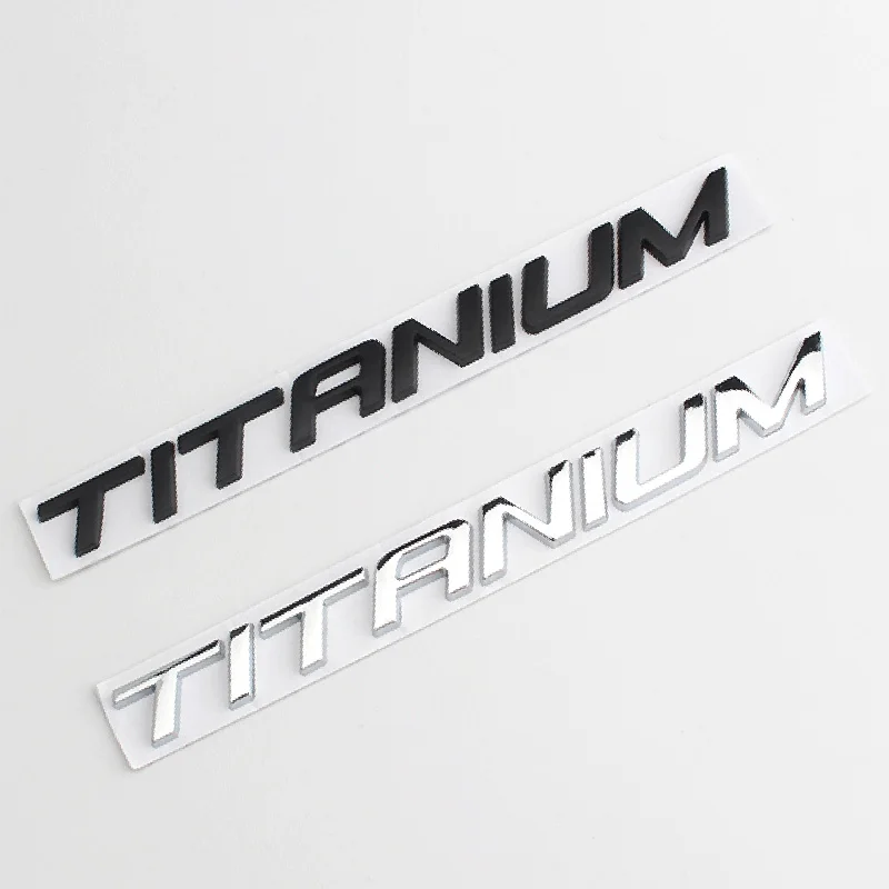 Emblema de Metal para Porta-Malas de Carro para Fiesta Focus Mondeo MK4 MK5 Edge Kuge Ecosport Fusion Logo TITANIUM Adesivos Acessórios