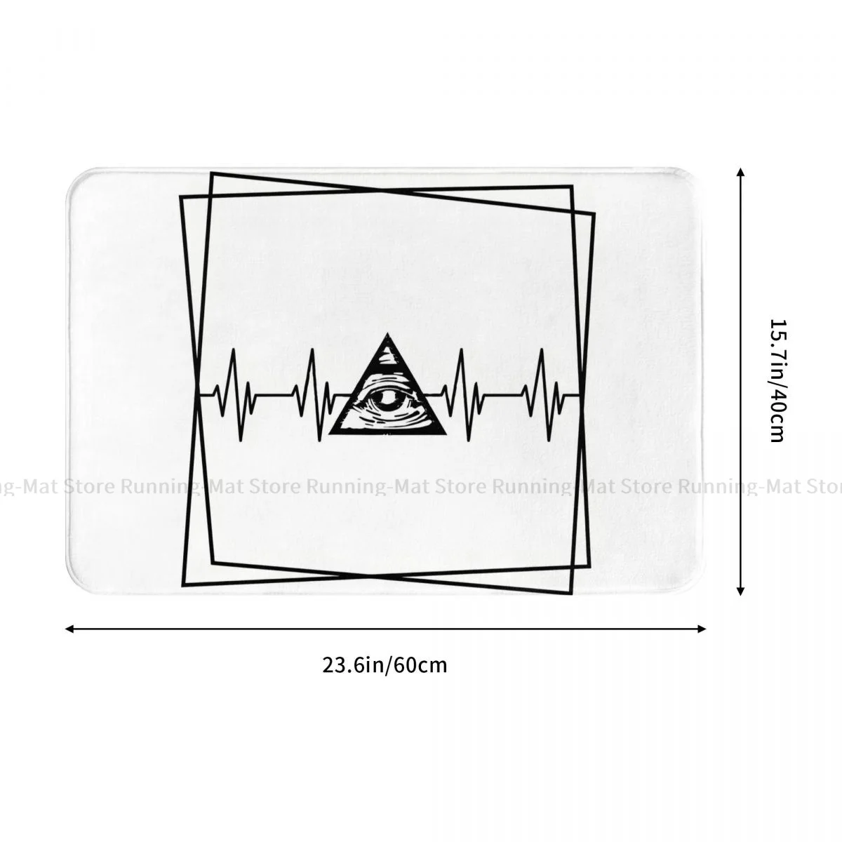 Illuminati Non-slip Doormat All-Seeing Eye Heartbeat Living Room Bedroom Mat Welcome Carpet Home Modern Decor