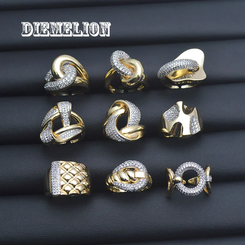 Europe and America Two-tone Twist Finger Ring for Women Modern Fashion Female Metal Rings Daily Wear Versatile Accessories