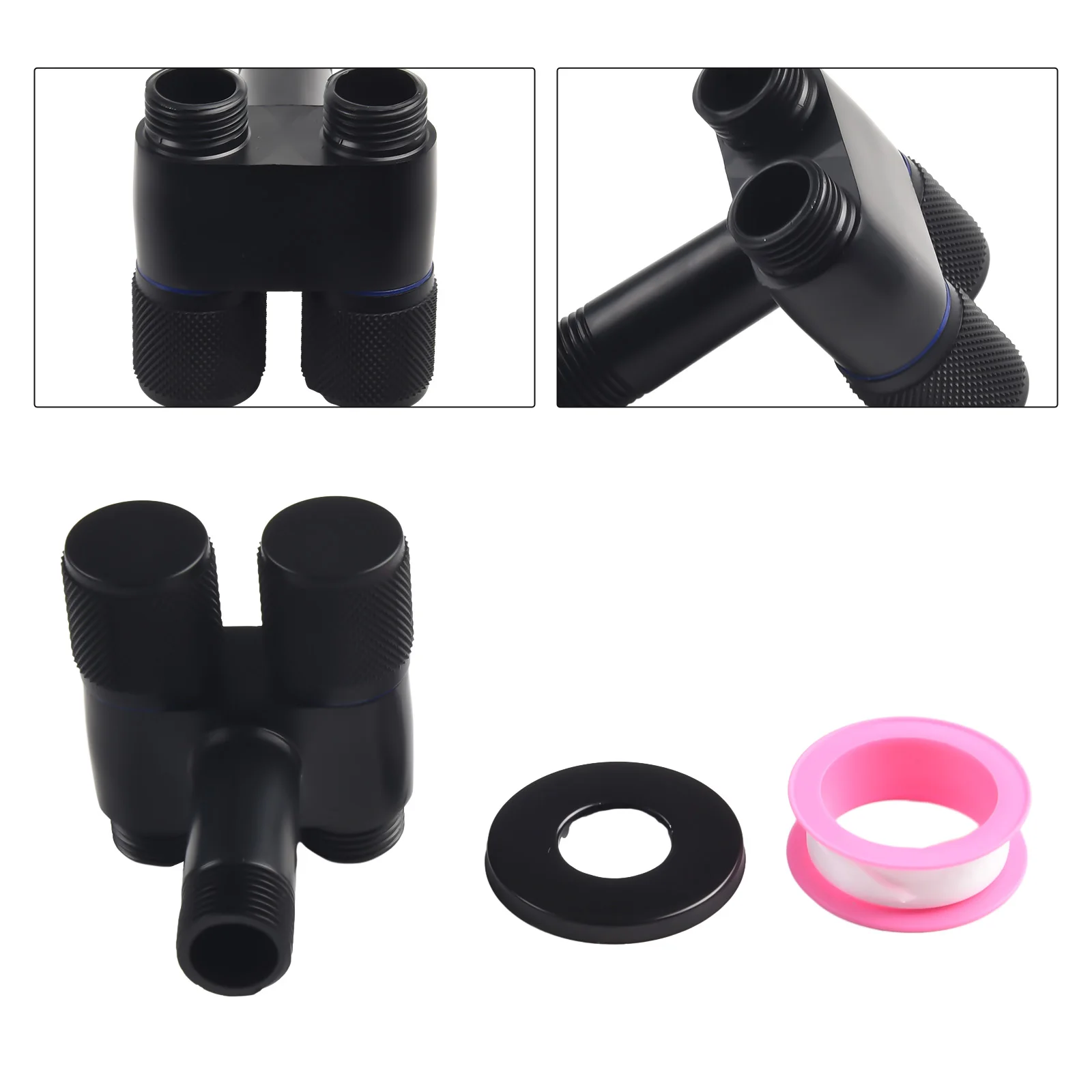 Vaso sanitário bidé pulverizador, válvula triangular, 1 em 2, controle duplo, interruptor rotativo, chuveiro cabeça, máquina-ferramenta de lavar roupa