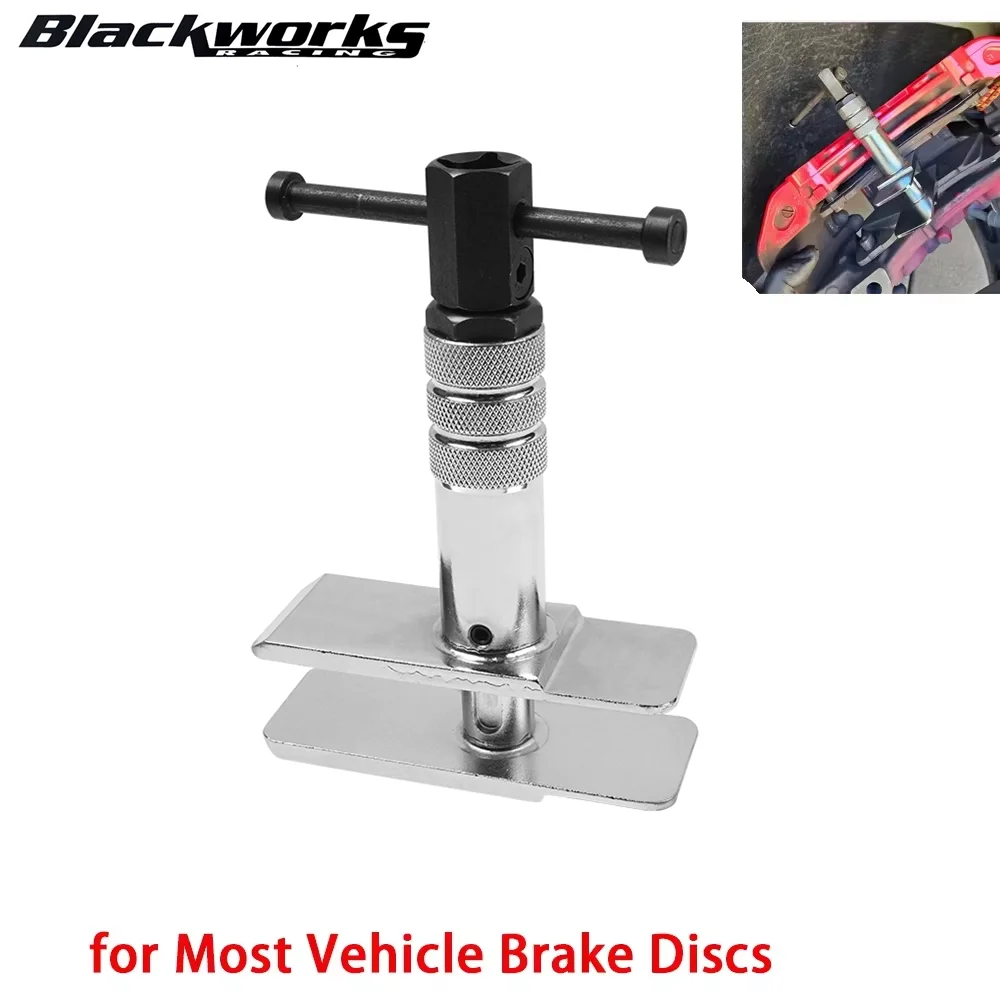 Heavy Duty Motorcycle Brake Caliper Spreader Tool For Most Vehicle Brake Discs Compression Tool Silver