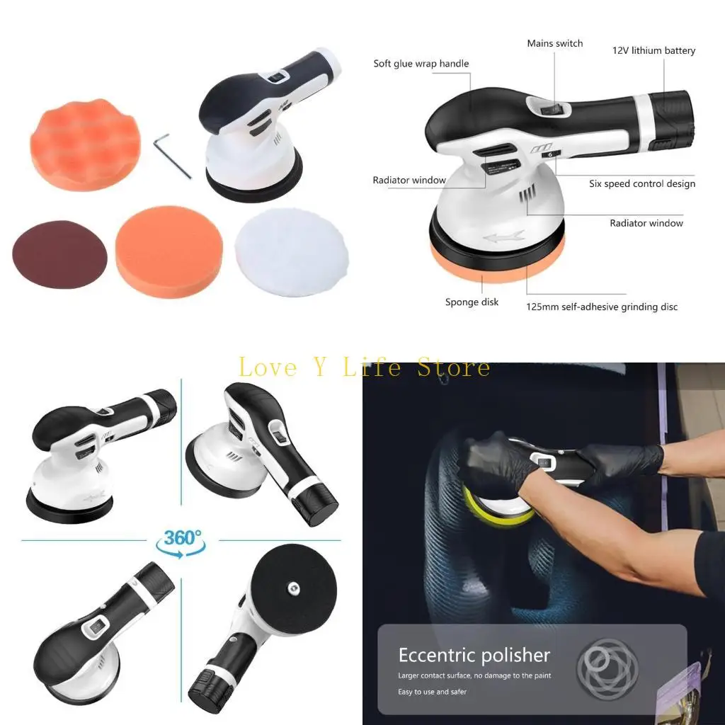 

L74C Electric Polishing Machine Mini Automotive Cordless Battery Powered Polisher
