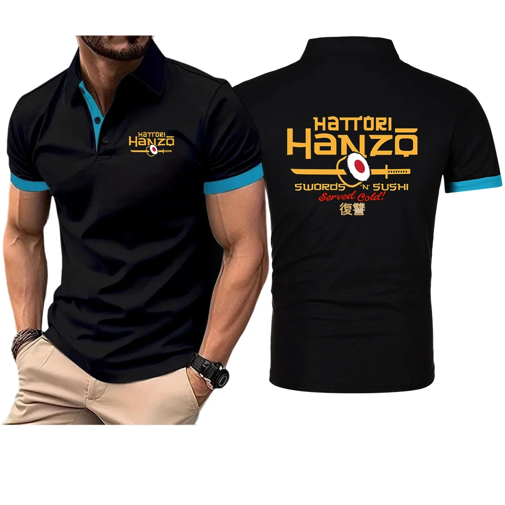 Hattori Hanzo The new men's Polo is suitable for summer and features cotton short sleeves The material is soft.