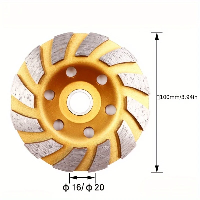 1 قطعة عجلة طحن الماس السميكة لطاحونة الزوايا والخرسانة والأسمنت والرخام والحجر عجلة كأس طحن الأرضية #5