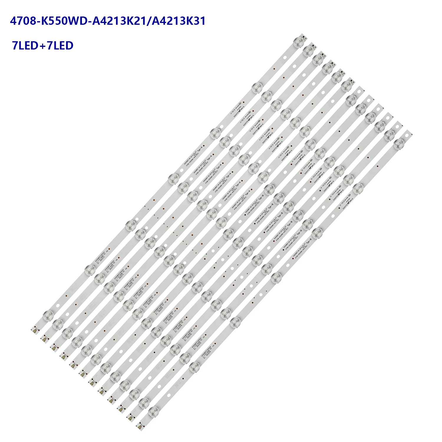 Striscia LED 6 7 lampada Per K550WD9 55PFF5250/T3 55PUF6050/T3 55UH6501/T3 55PFF5201/T3 55PUF6031/T3 55PUF6051/T3