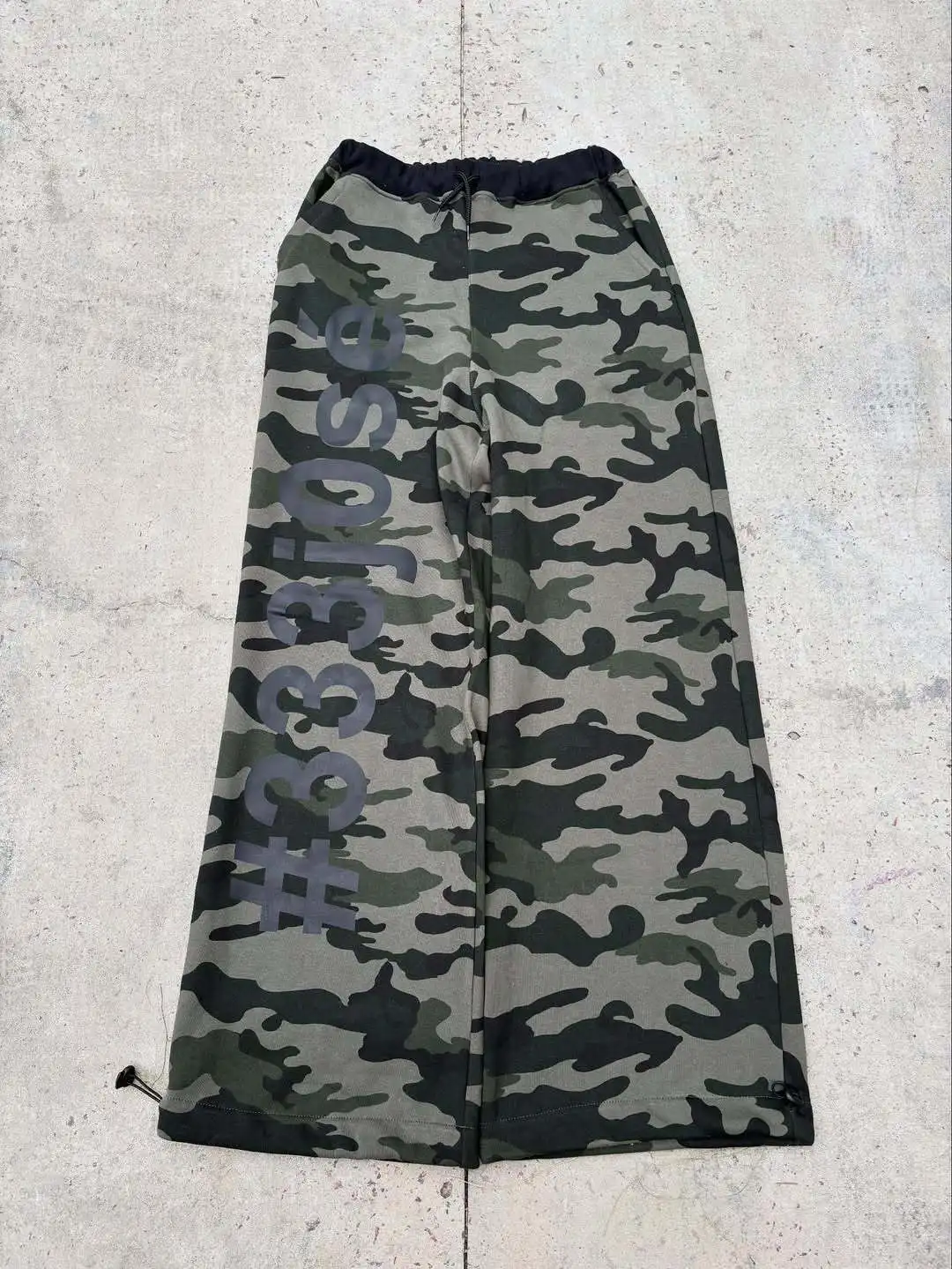 Européenne et Américaine punk hiver y2k lettre imprimée à la mode street style camouflage polyvalent pantalons de survêtement