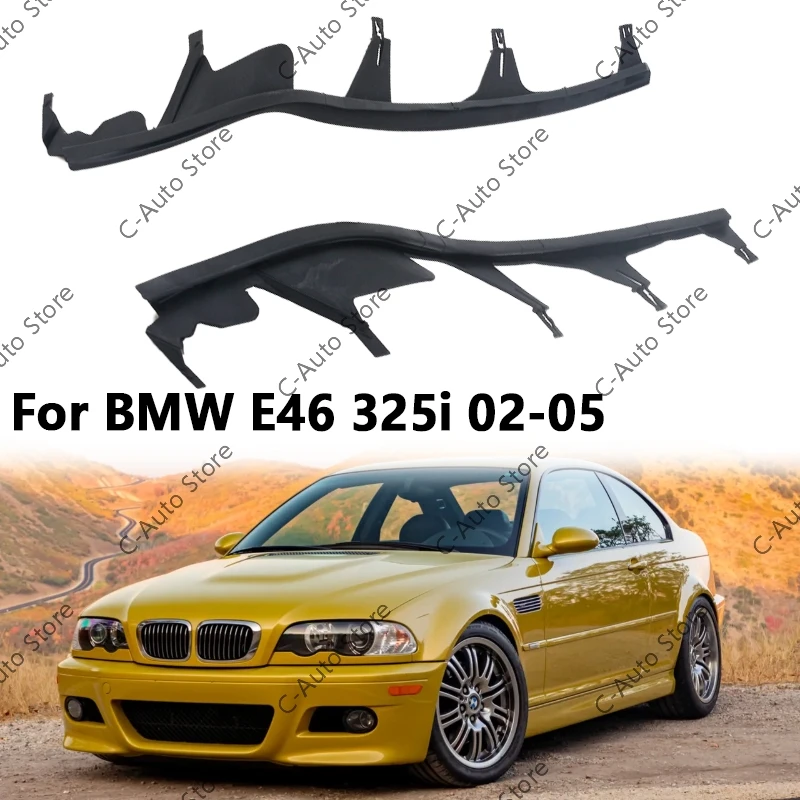 Car Front Upper Headlight Cover Strips Trims Headlight Sealing Strip Gasket For BMW E46 325i 2002-2005 63126921859 63126921860