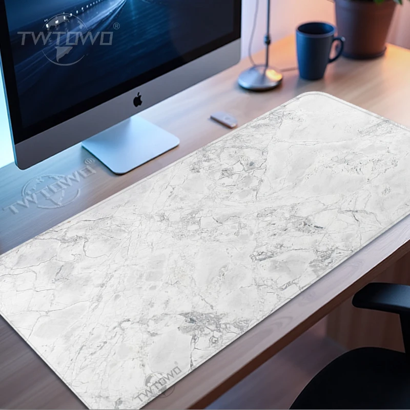 Tapis de souris en marbre blanc, impression à la demande, nouveau tapis de souris HD XXL pour la maison, tapis de bureau antidérapant pour ordinateur
