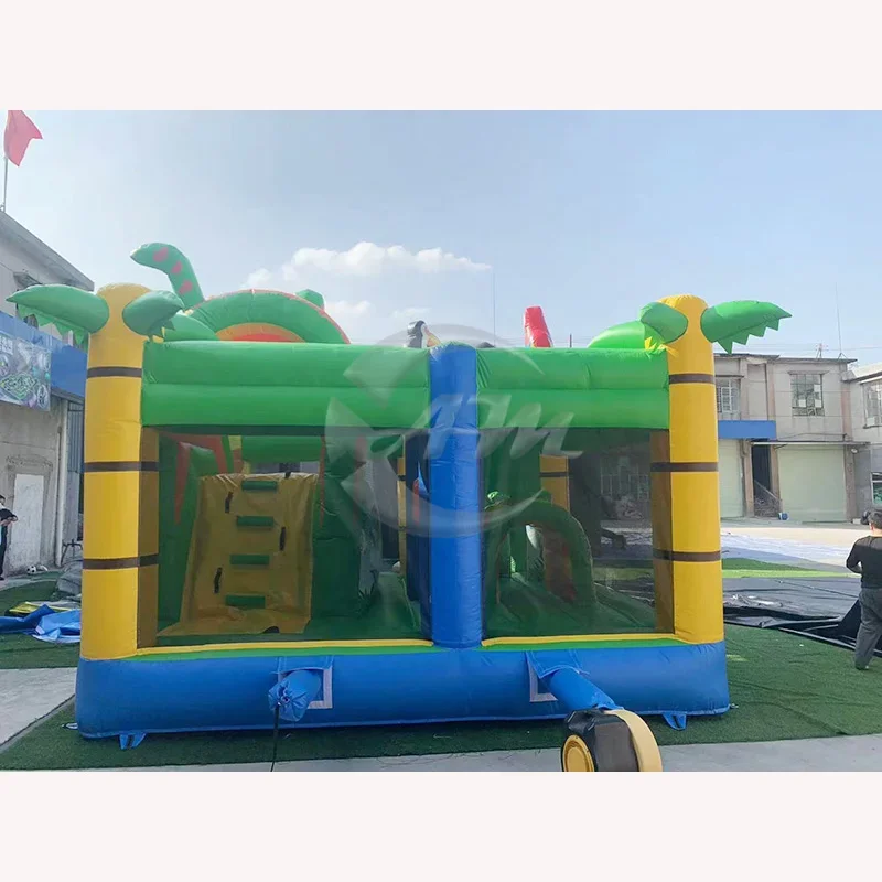 Nuevo Parque de trampolín inflable divertido, castillo hinchable, casa de rebote en la jungla para niños